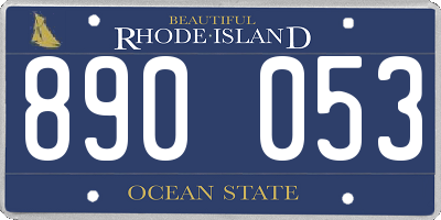 RI license plate 890053