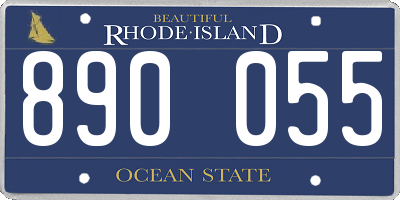 RI license plate 890055