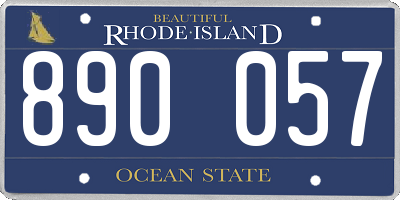 RI license plate 890057