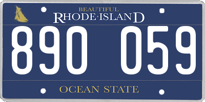 RI license plate 890059