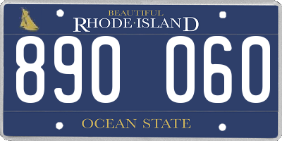RI license plate 890060