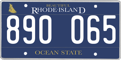 RI license plate 890065