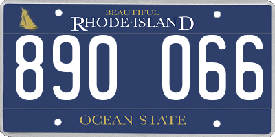 RI license plate 890066