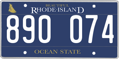 RI license plate 890074