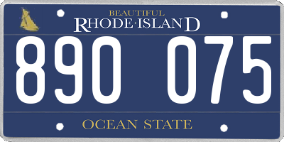RI license plate 890075