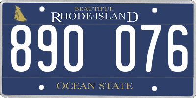 RI license plate 890076
