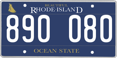RI license plate 890080