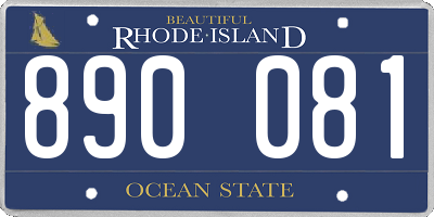 RI license plate 890081