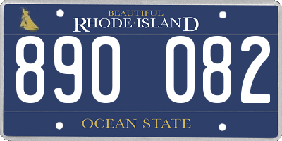 RI license plate 890082