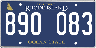 RI license plate 890083