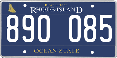 RI license plate 890085