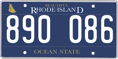 RI license plate 890086