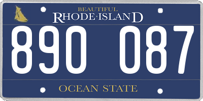 RI license plate 890087