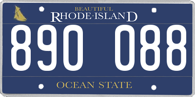 RI license plate 890088