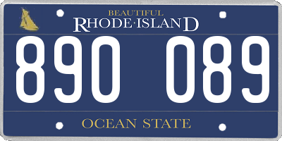 RI license plate 890089