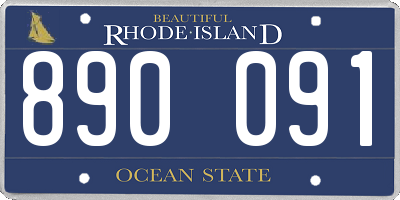 RI license plate 890091