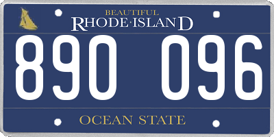 RI license plate 890096