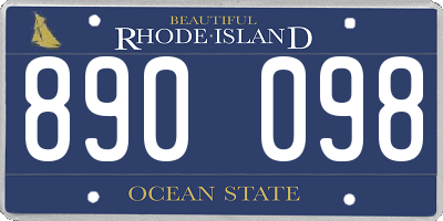 RI license plate 890098