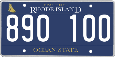 RI license plate 890100