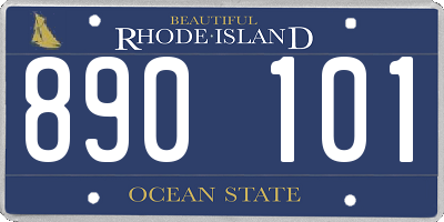 RI license plate 890101