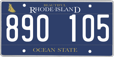 RI license plate 890105