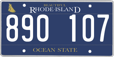 RI license plate 890107