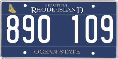 RI license plate 890109