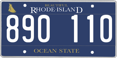RI license plate 890110