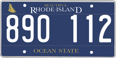 RI license plate 890112