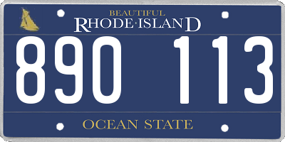 RI license plate 890113