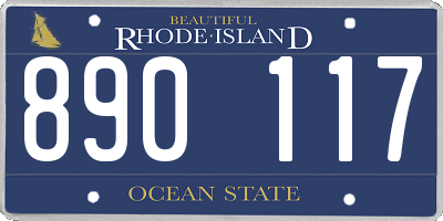 RI license plate 890117