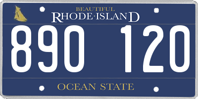 RI license plate 890120