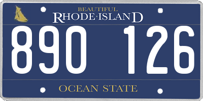 RI license plate 890126