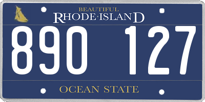 RI license plate 890127