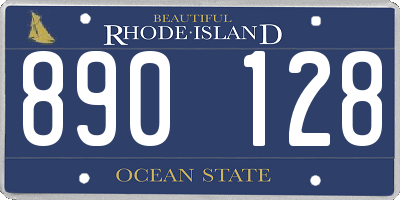 RI license plate 890128