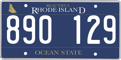 RI license plate 890129