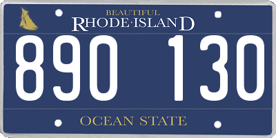 RI license plate 890130
