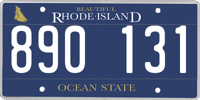 RI license plate 890131