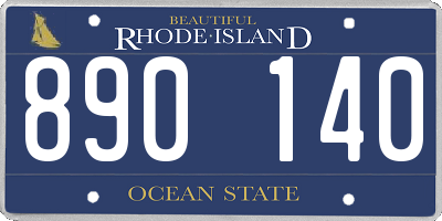 RI license plate 890140