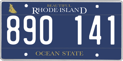 RI license plate 890141