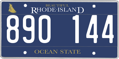 RI license plate 890144