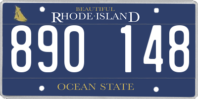RI license plate 890148