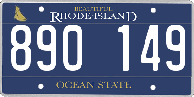 RI license plate 890149