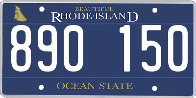 RI license plate 890150
