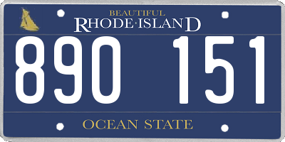 RI license plate 890151