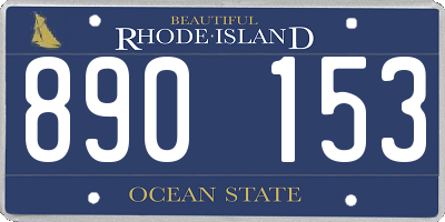 RI license plate 890153