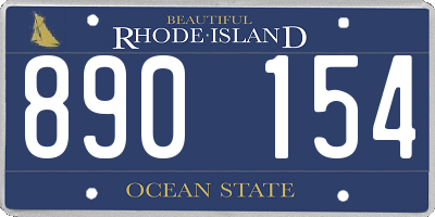 RI license plate 890154