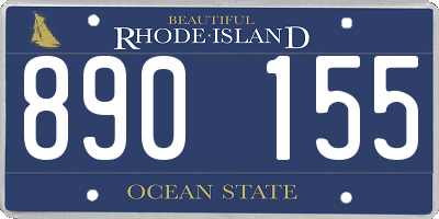 RI license plate 890155