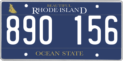 RI license plate 890156