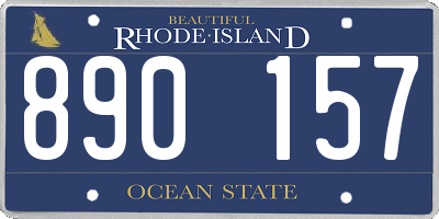 RI license plate 890157